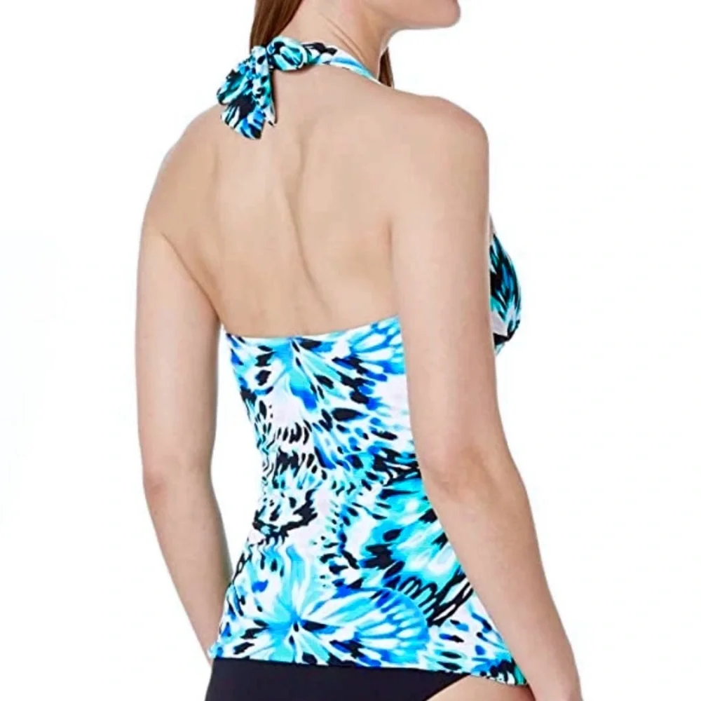 Tommy Bahama Island Cays Monarch Reversible Halter Tankini Top